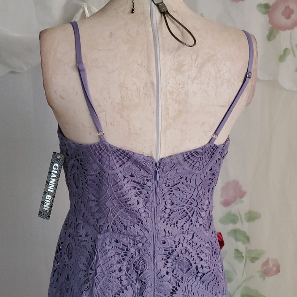 Gianni Bini Lavender Lace Midi Dress - Picture 5 of 9